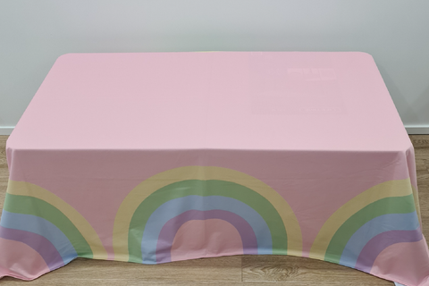 Pastel Rainbow 4ft Table & Tablecloth